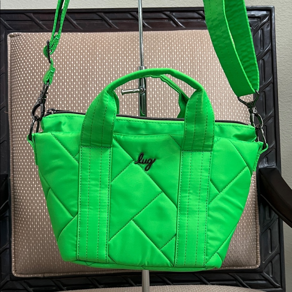 Lug dori crossbody satchel bright green